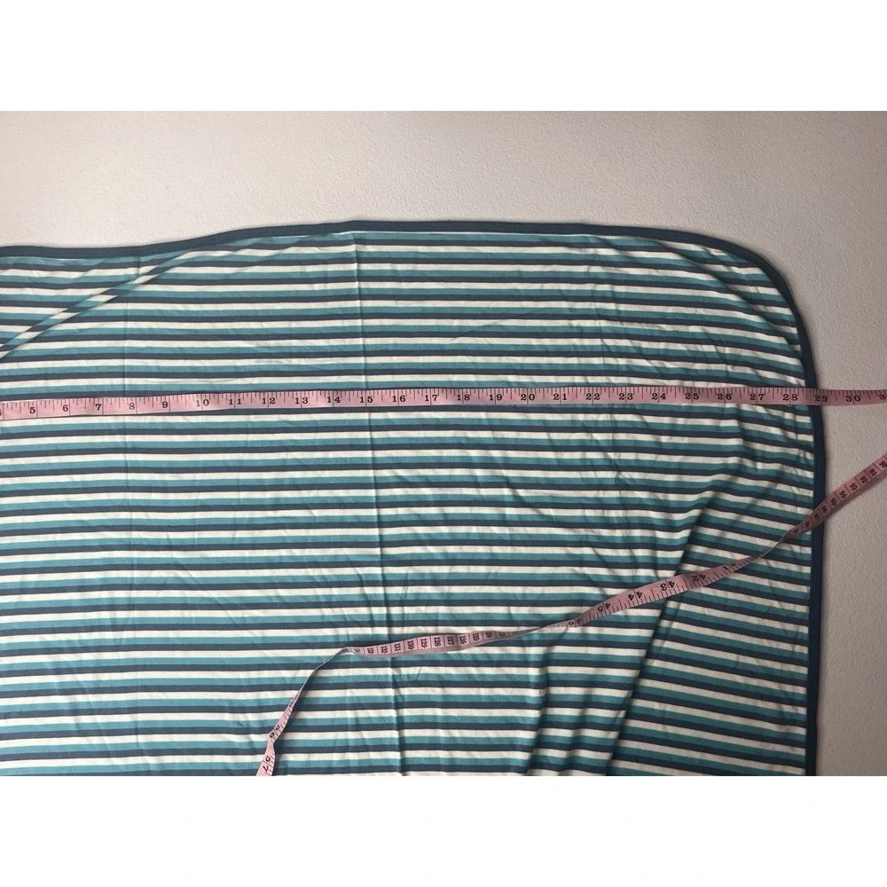 Kickee‎ Pants Swaddle Blanket Blue White Stripe